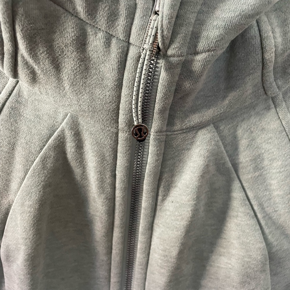 Lululemon Scuba Hoodie *Light Cotton Fleece Heathered Island Mist Size 6 - Picture 2 of 7